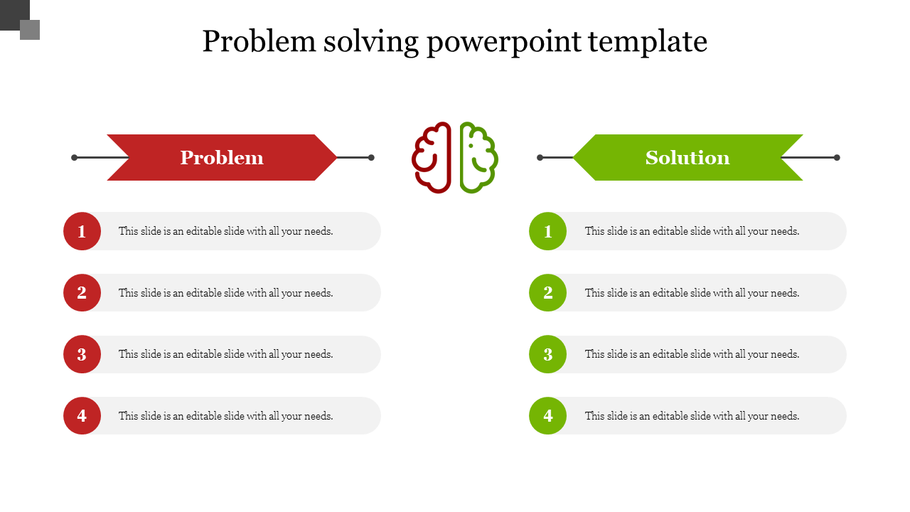 Problem solving PowerPoint template for business