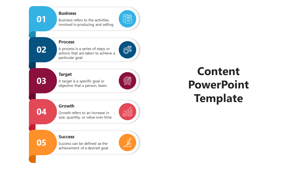 Striking Content PowerPoint And Google Slides Template