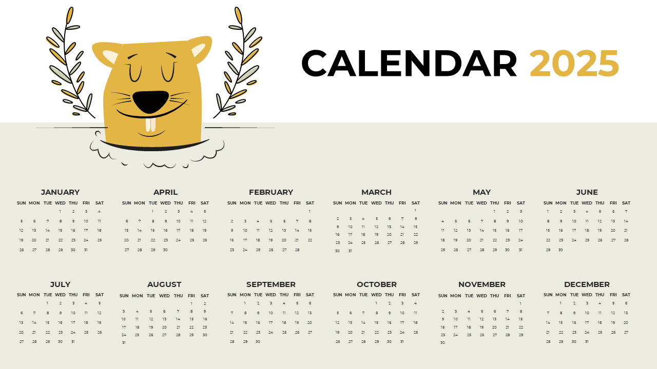 PowerPoint Calendar Template