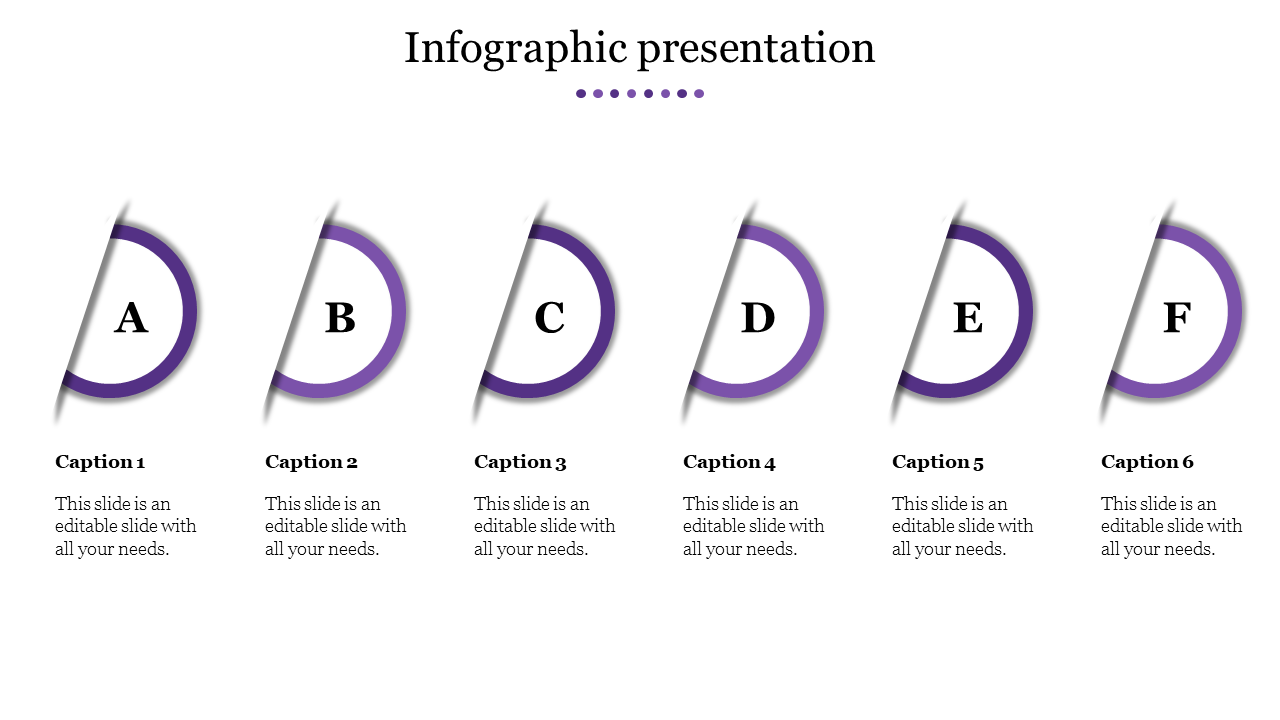 Stunning Infographic Presentation In Purple Color Slide