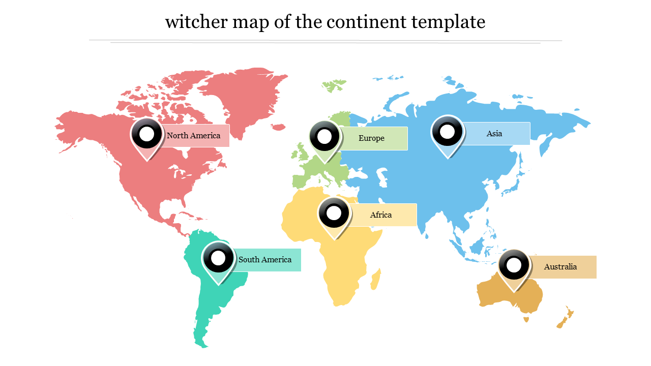 Witcher Map Of The Continent Ppt Template & Google Slides