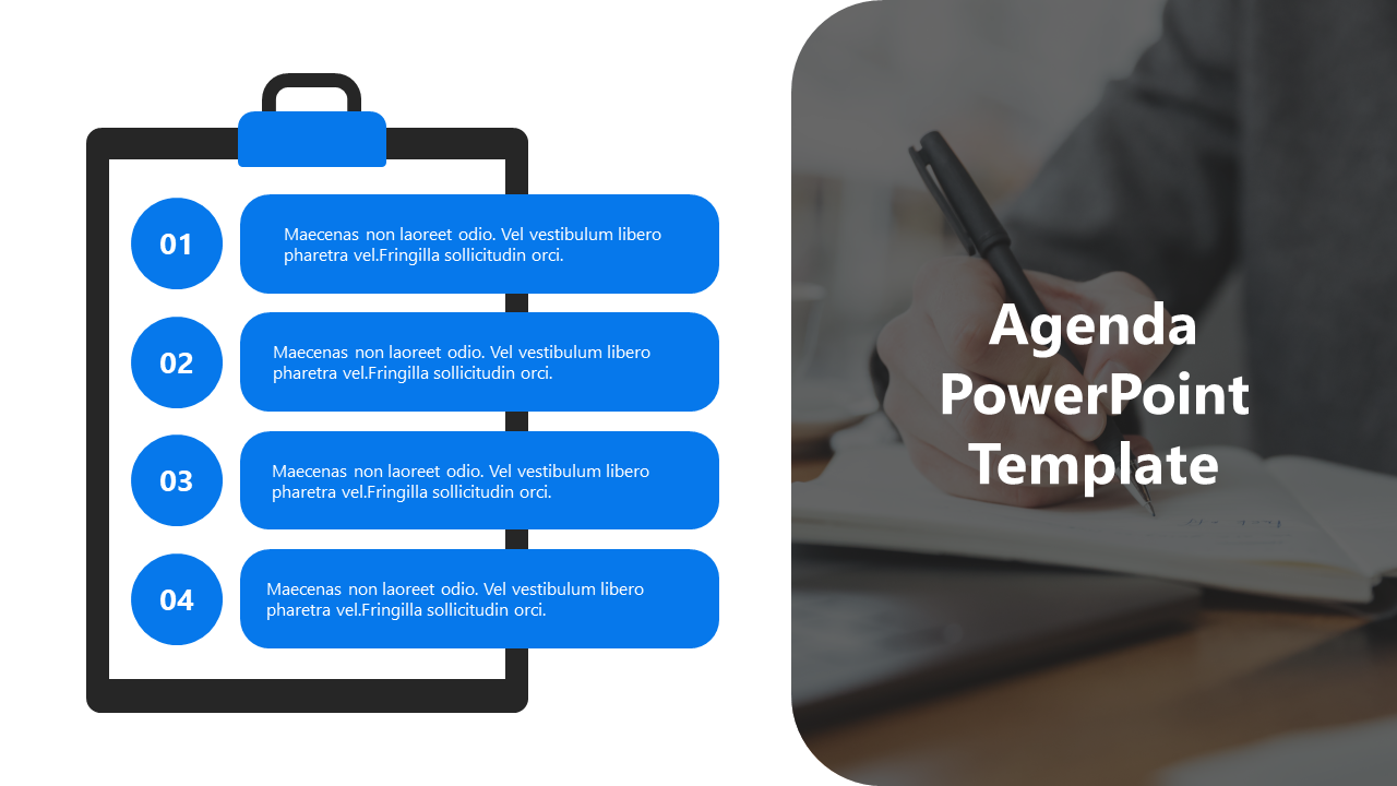 Concise Meeting Agenda PowerPoint Template And Google Slides