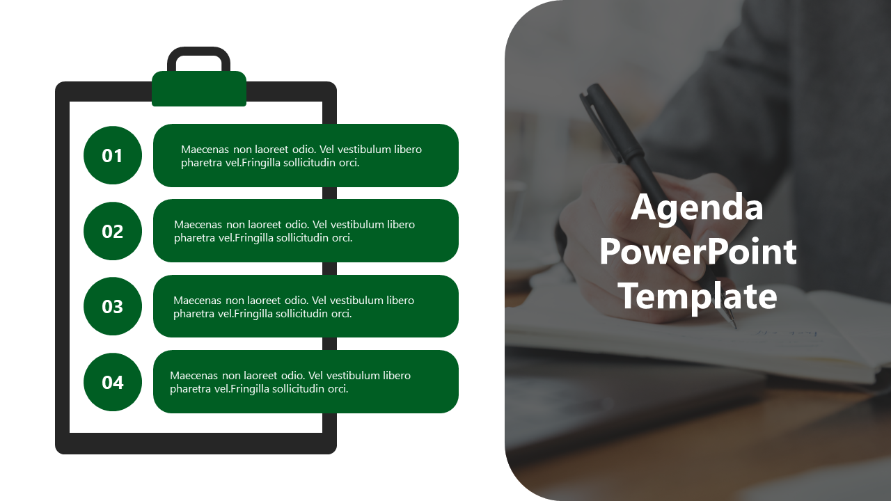 Awesome Business Agenda PPT Template And Google Slides