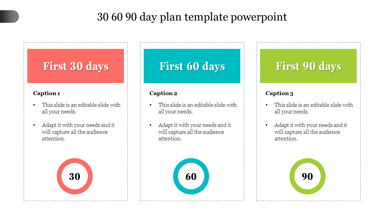Editable 23 23 23 Day Plan Template PowerPoint For 30 60 90 Day Plan Template Powerpoint