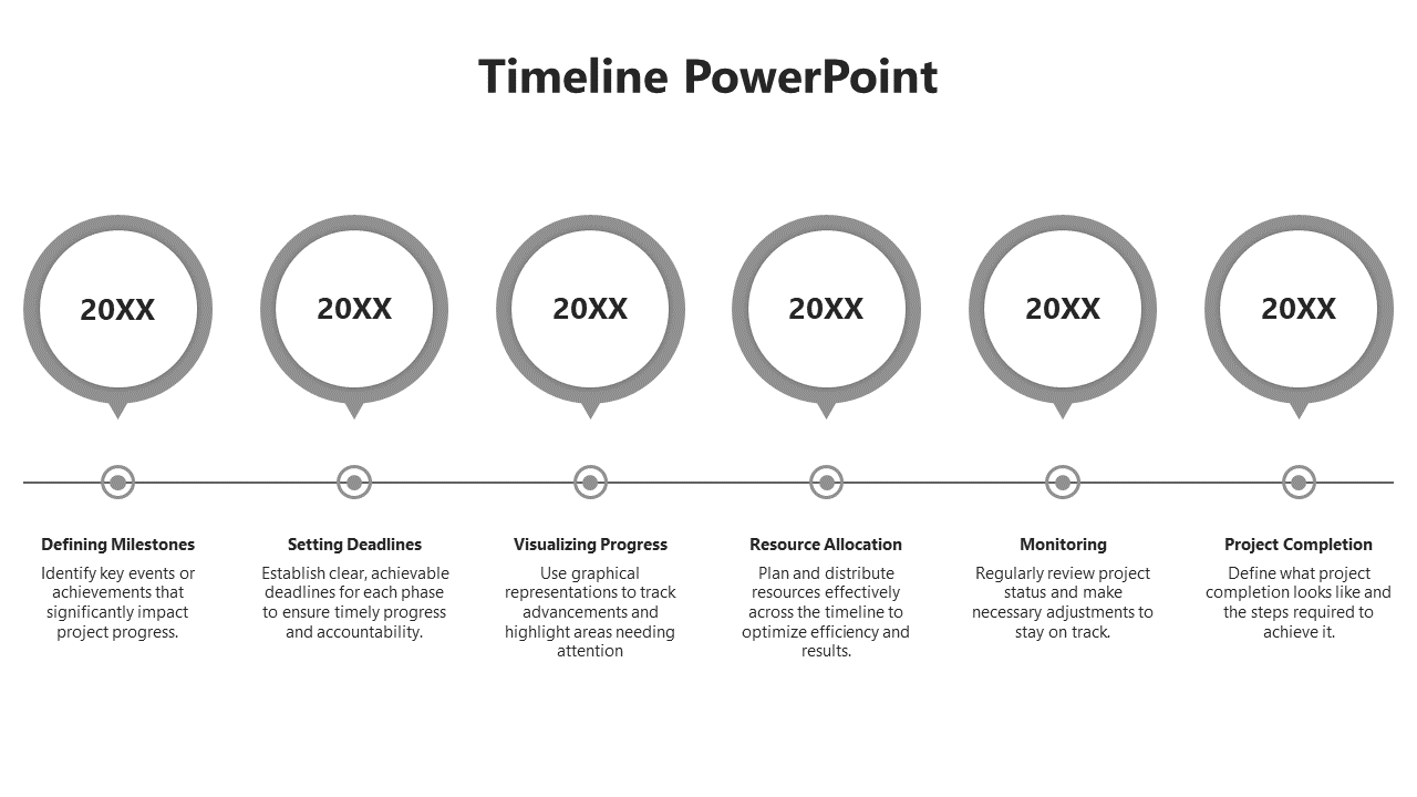 Beauteous Flat Timeline PowerPoint And Google Slides