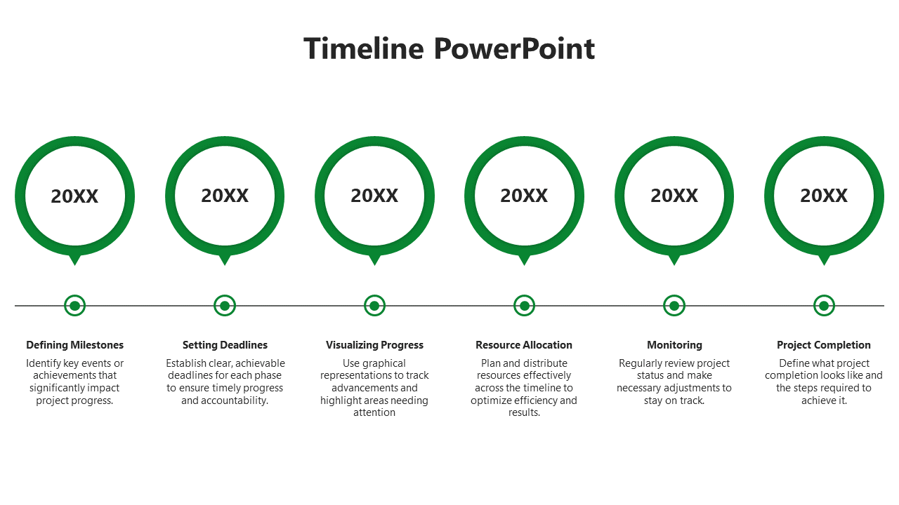 Timeline In Keynote Template-Green