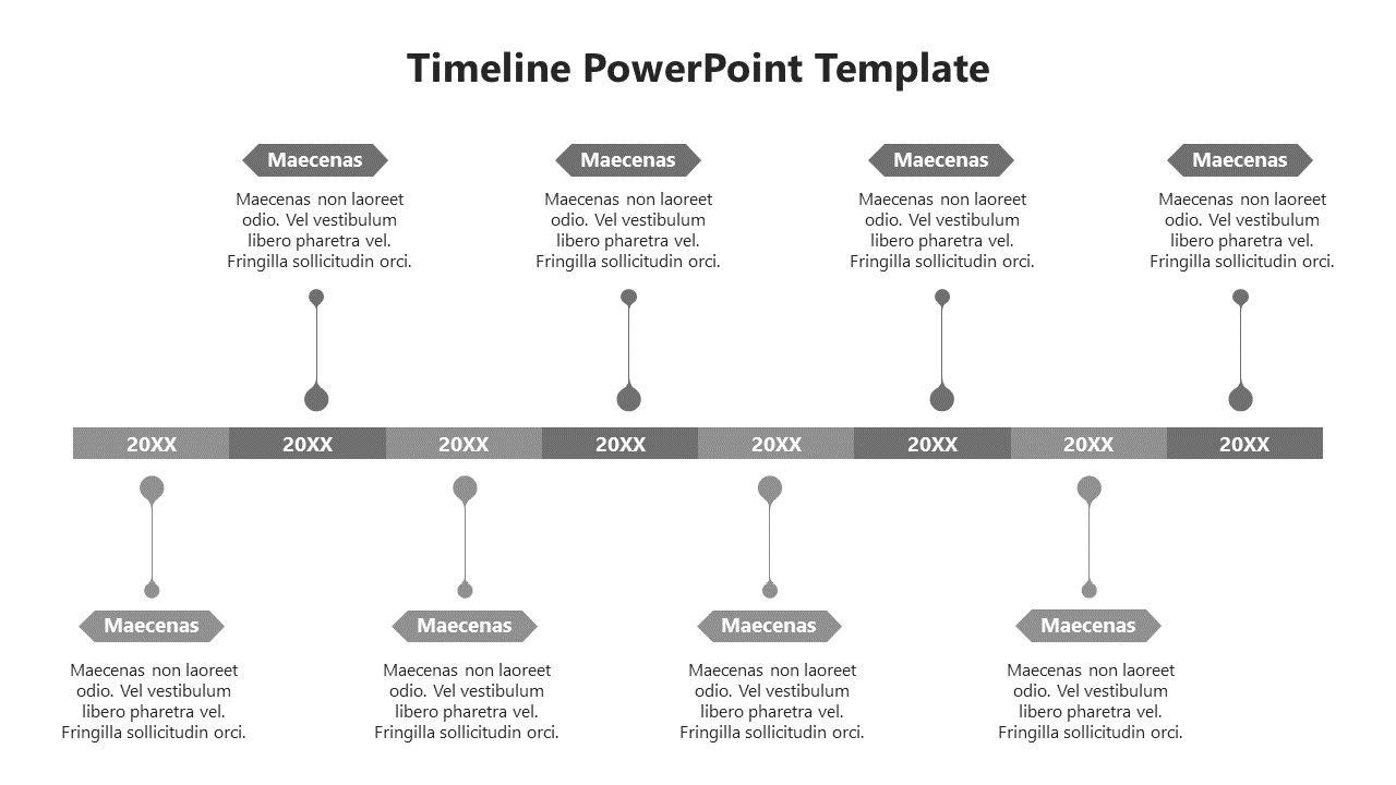 PPT Timeline Template Download-Gray