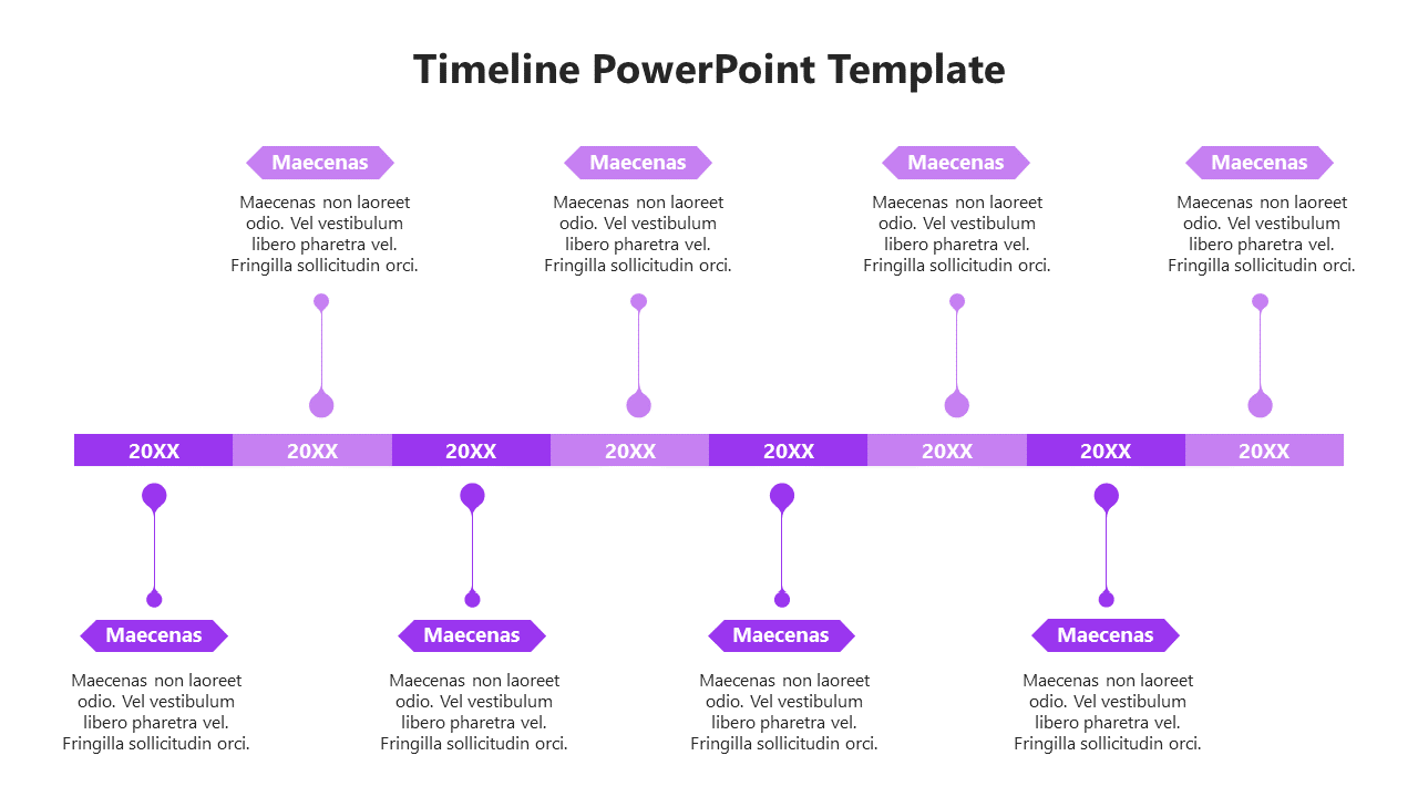 Timeline PPT Slide-Purple