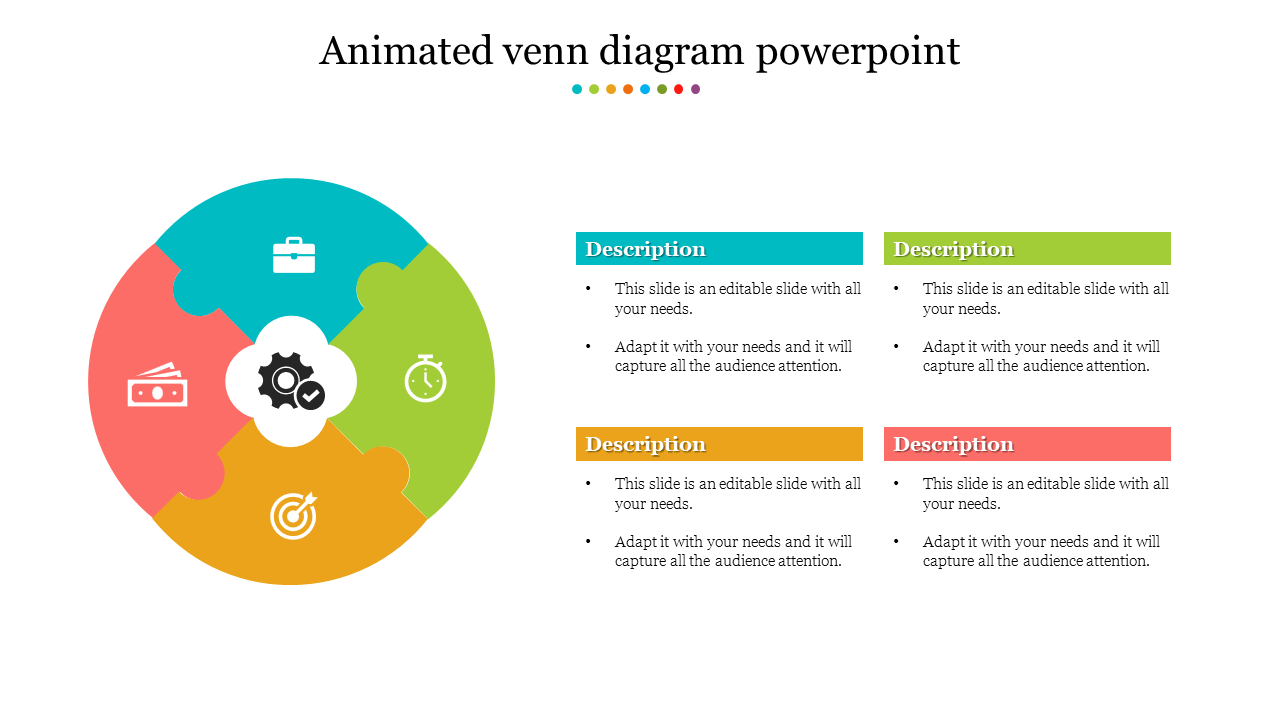 Best Animated Venn Diagram PowerPoint Slide Template