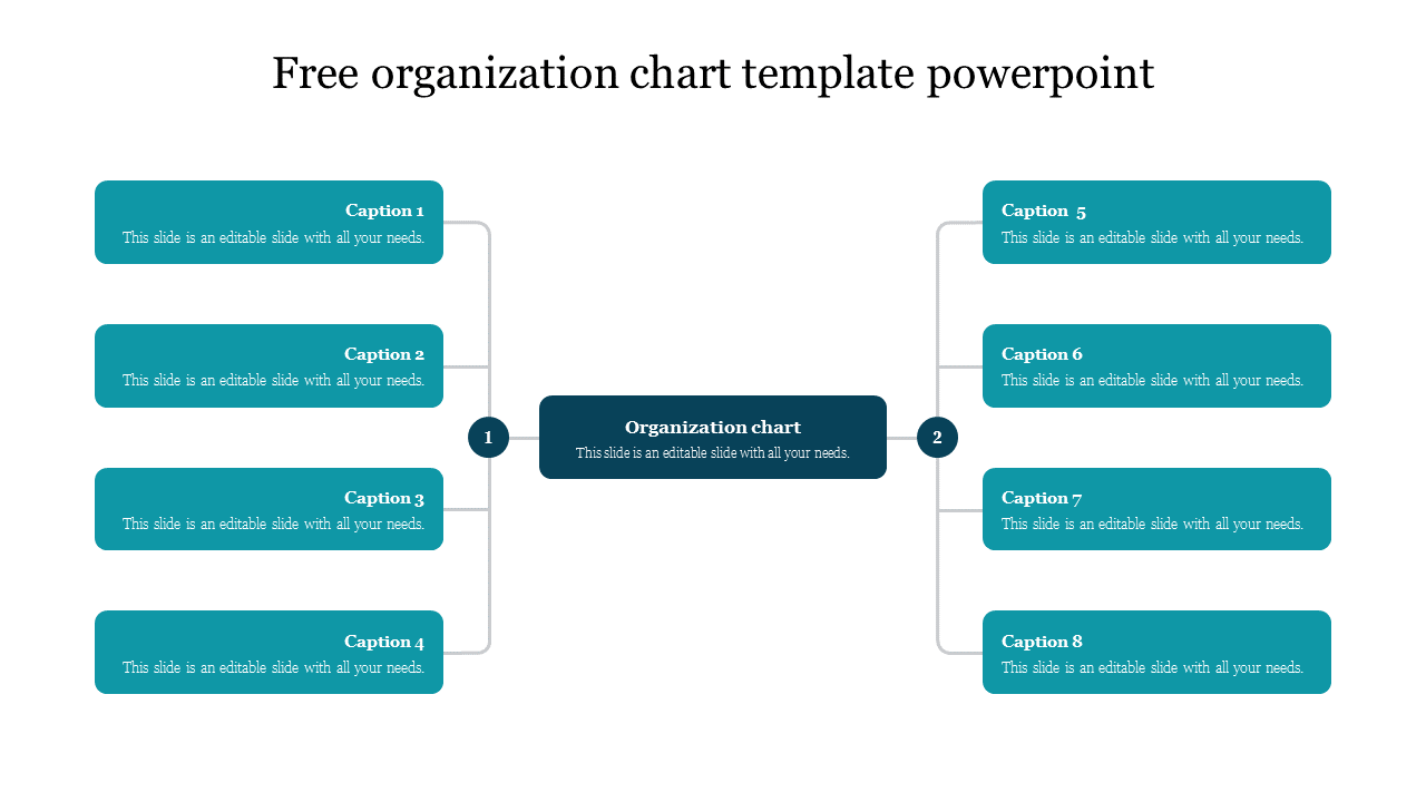 Free - Amazing Free Organization Chart Template PowerPoint Slides