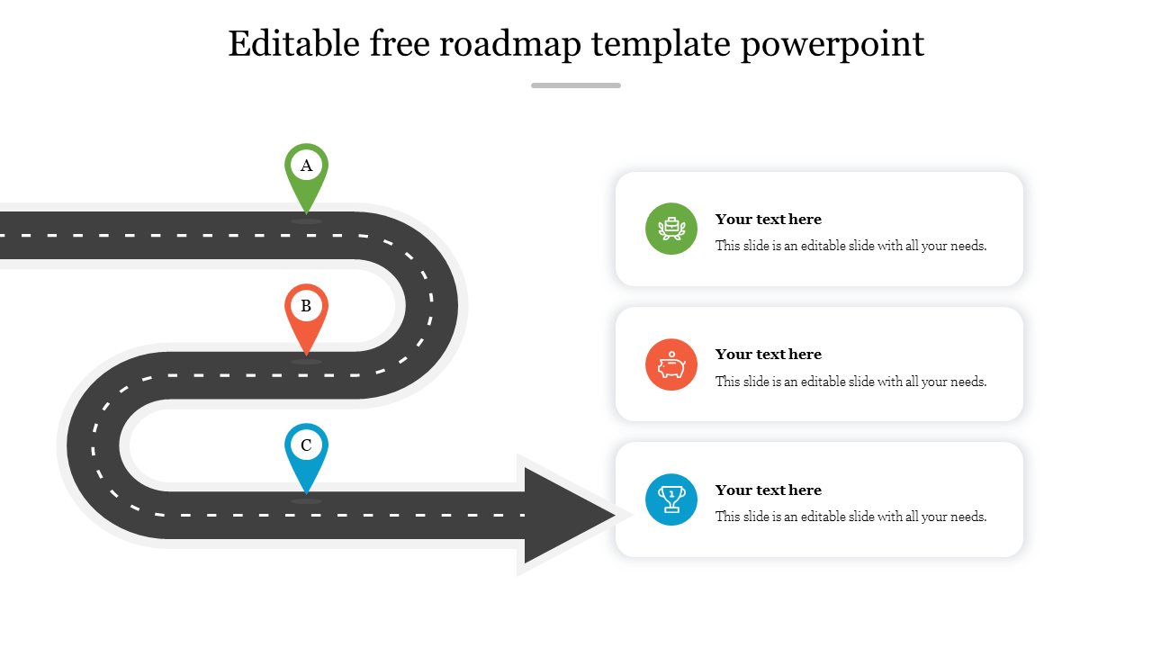 Editable Free Roadmap PowerPoint Template And Google Slides Editable Free Roadmap PowerPoint Template And Google Slides