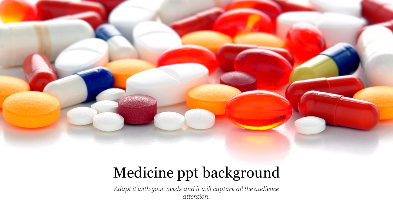 Attractive Medicine PPT Background For Title Presentation