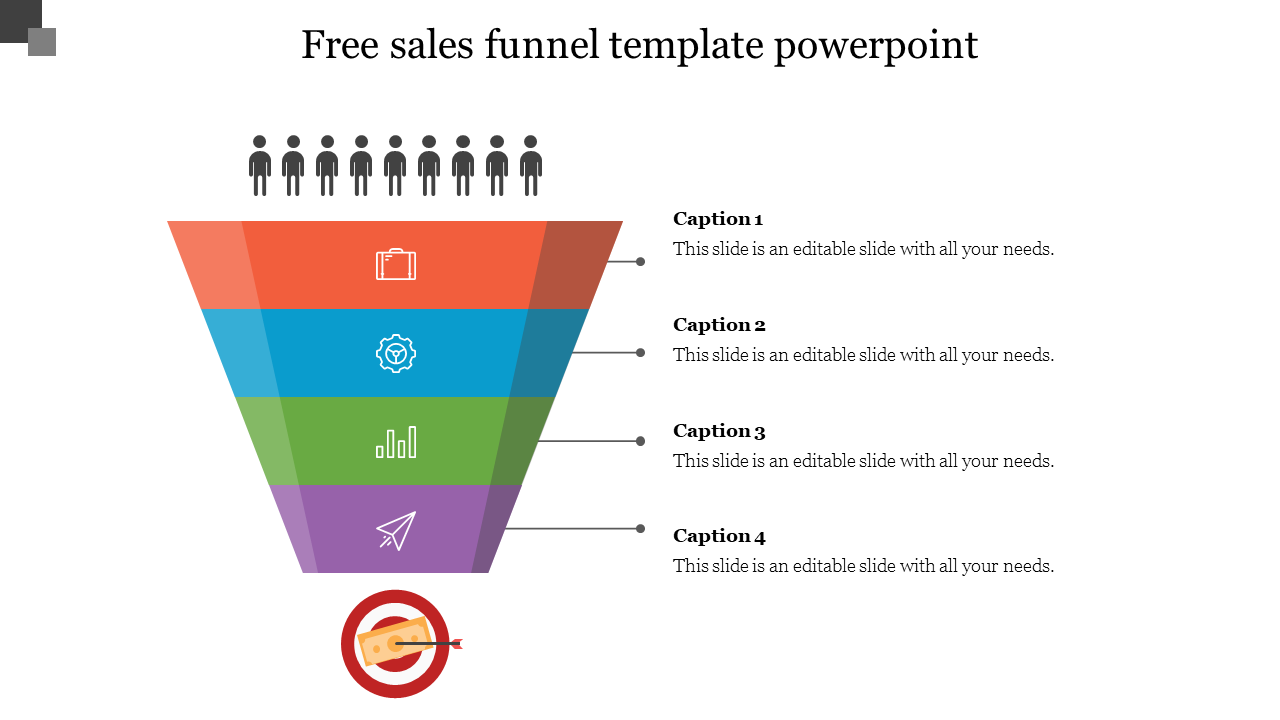 Free Sales Funnel Template Powerpoint Slide With Animation