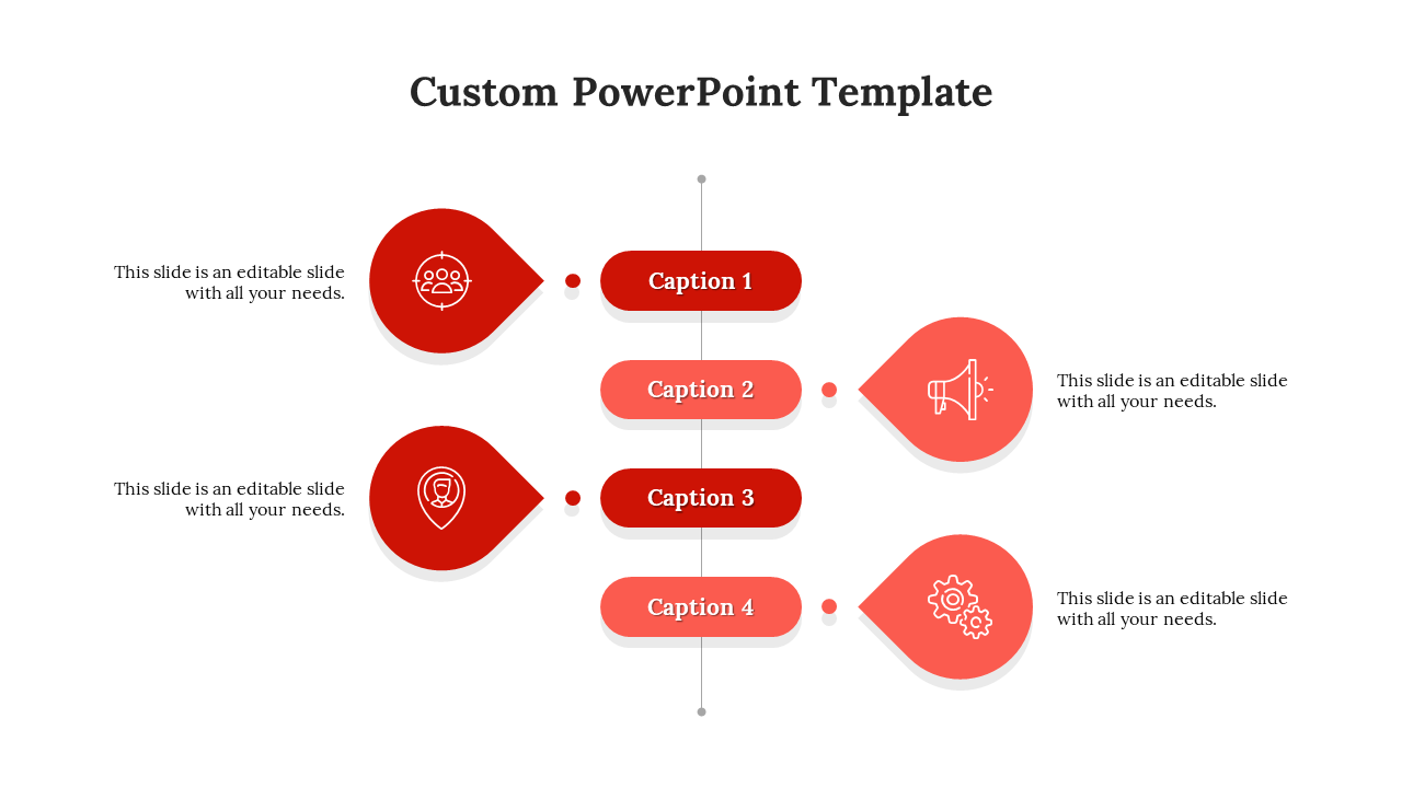Free - Red Color Custom PowerPoint Template and Google Slides
