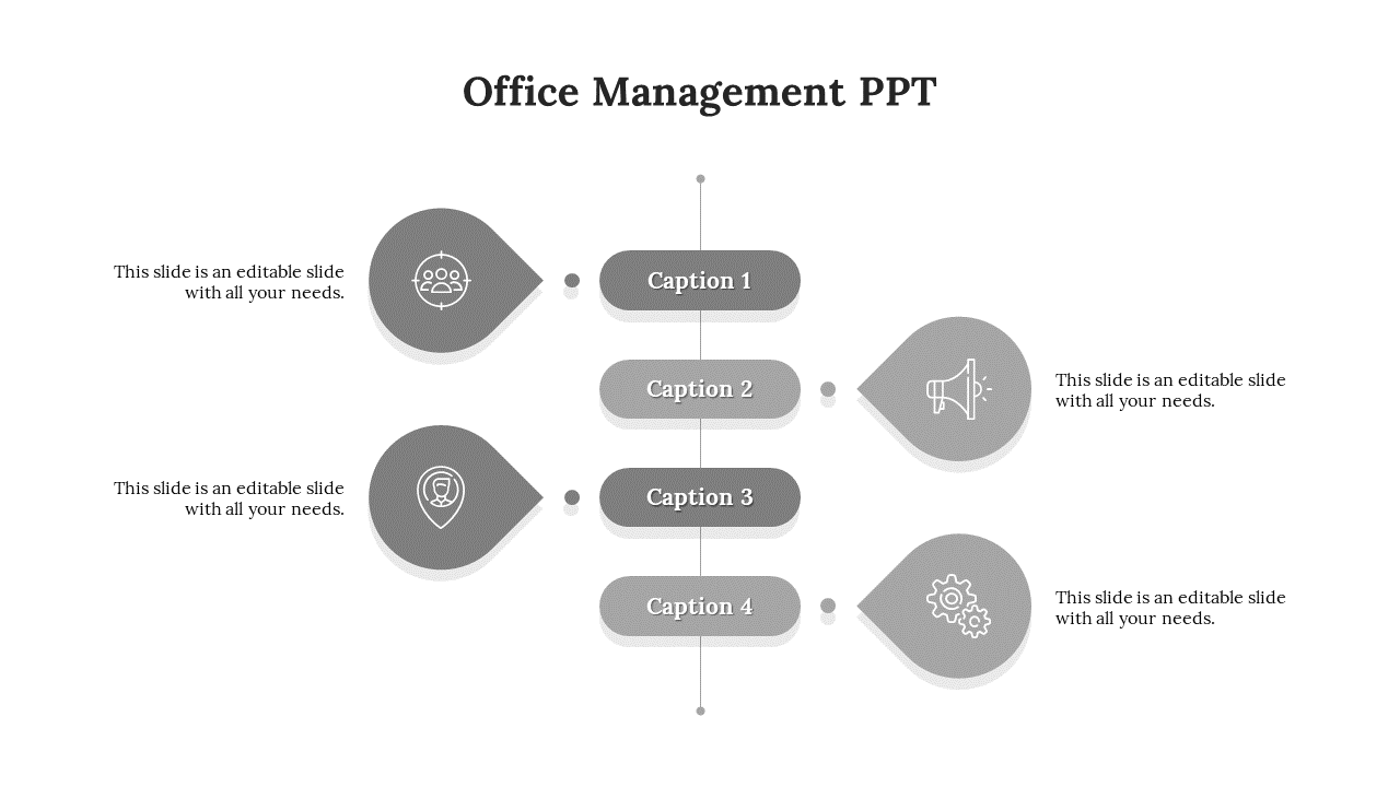 Office Management PPT Free Download-Gray