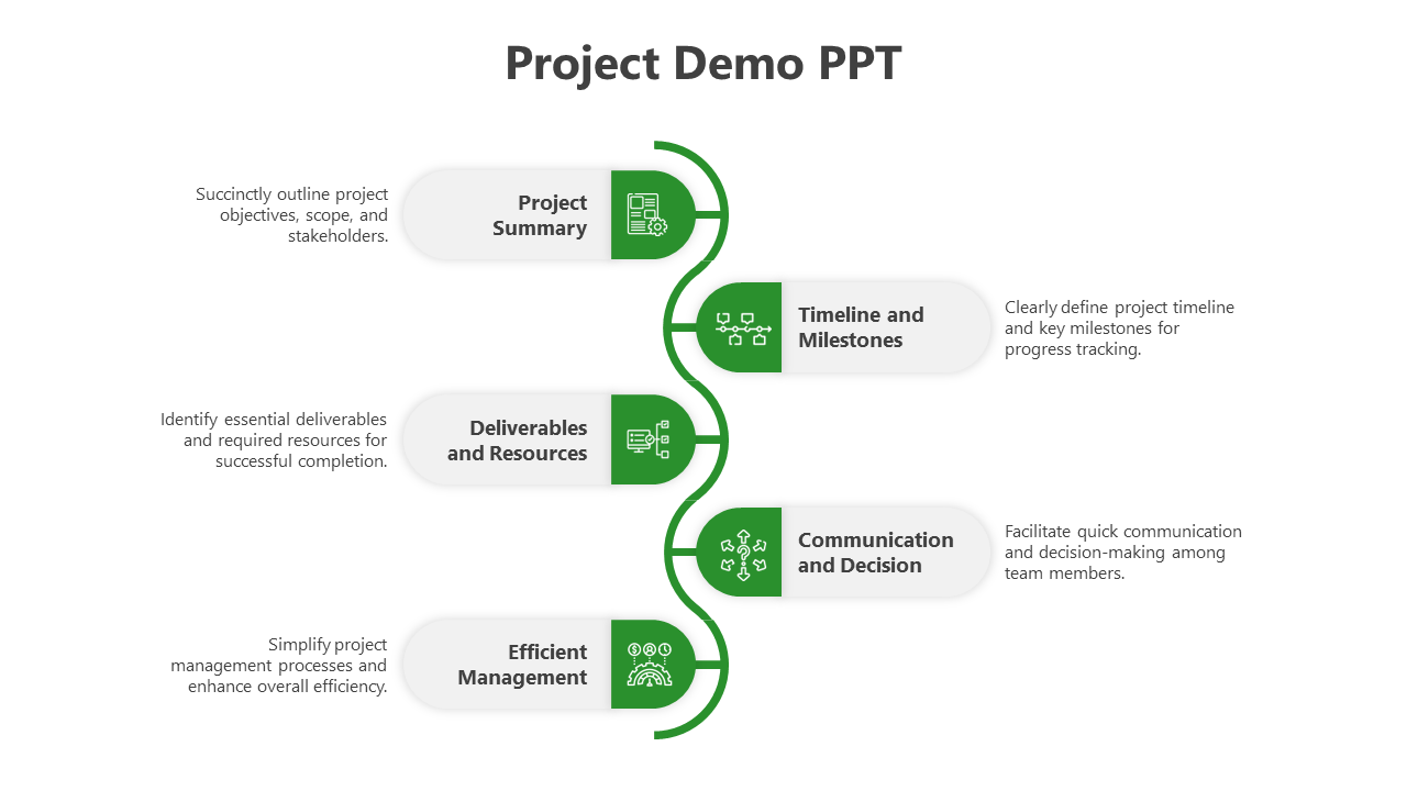 Free - Green Color Project Demo PPT And Google Slides Template