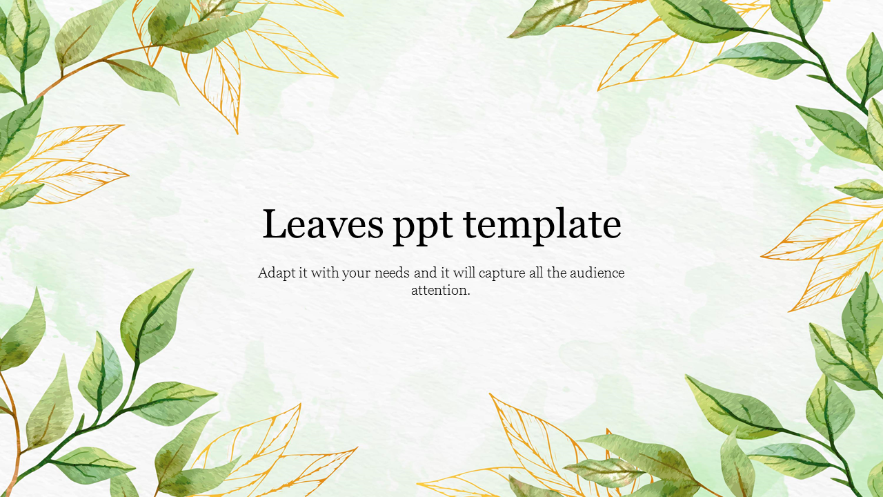 Leaves PPT Template for Presentation Google Slides Design