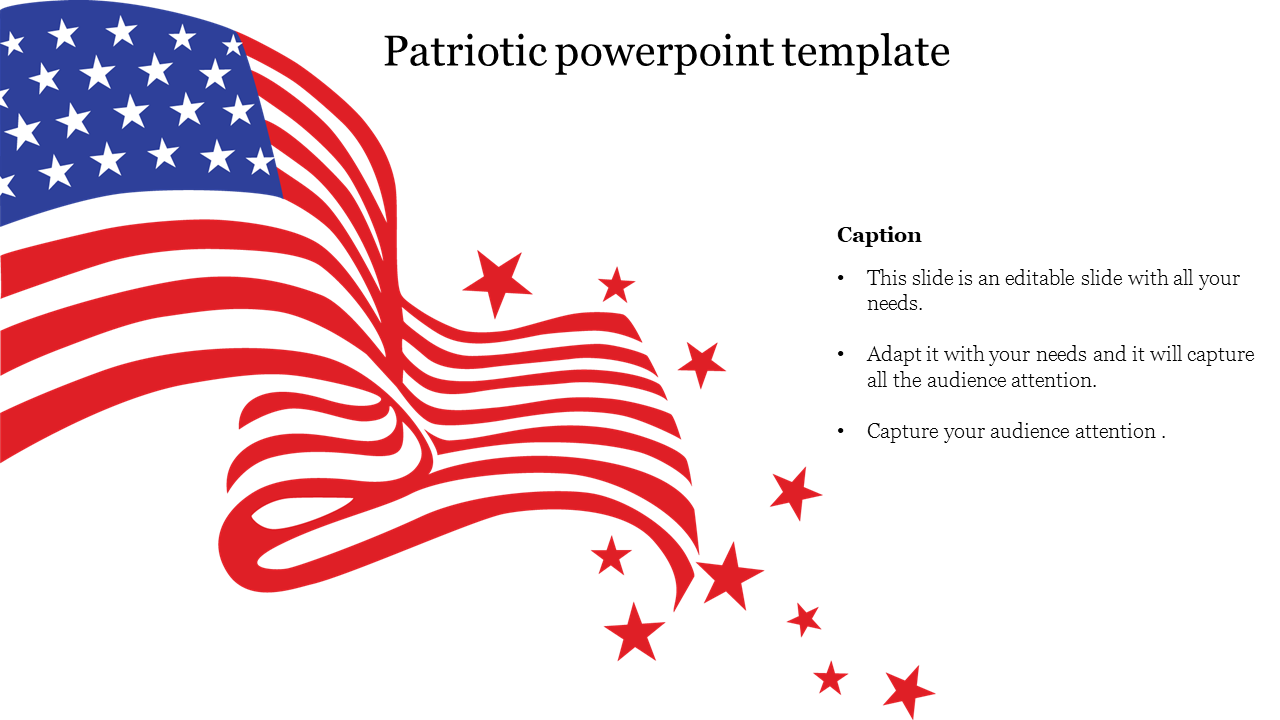 Patriotic PowerPoint Template With Flag Model Inside Patriotic Powerpoint Template