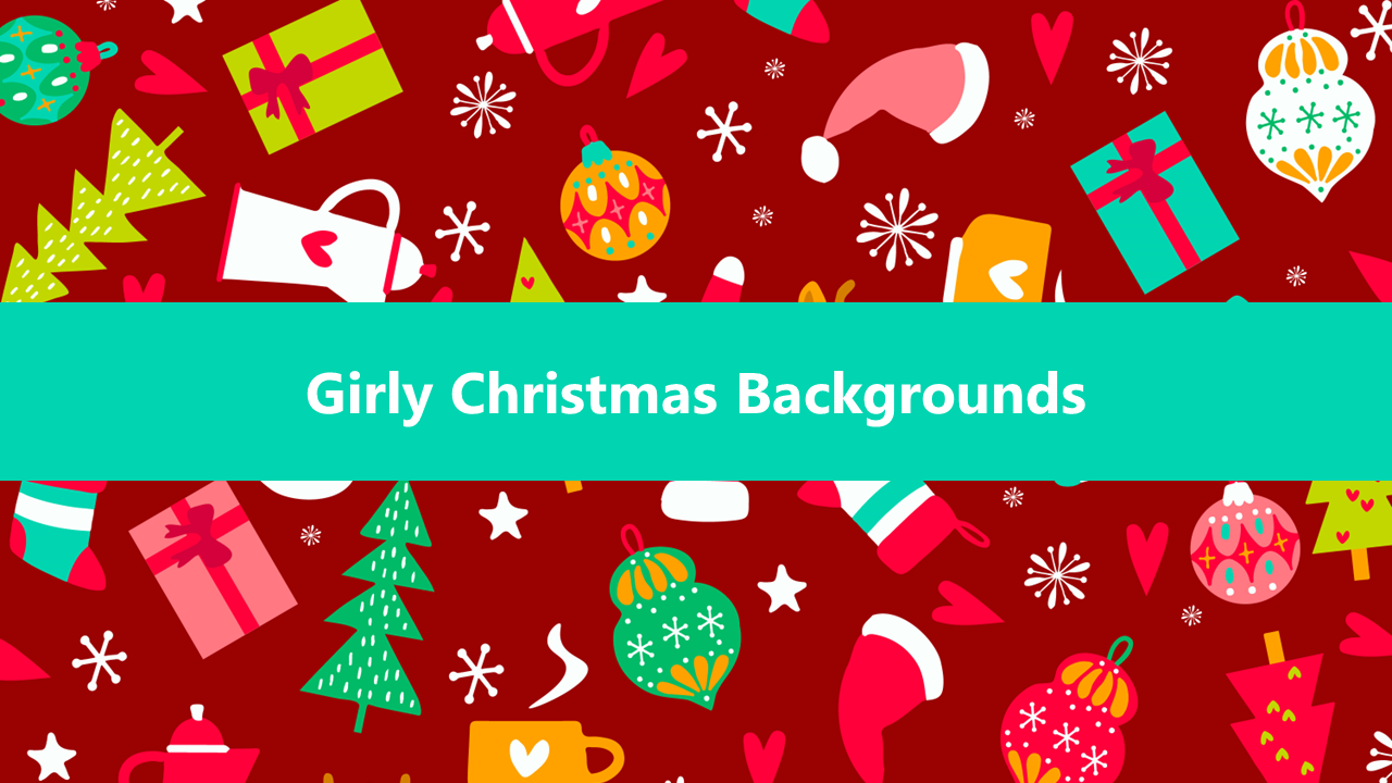 Striking Girly Christmas Backgrounds PPT And google Slides