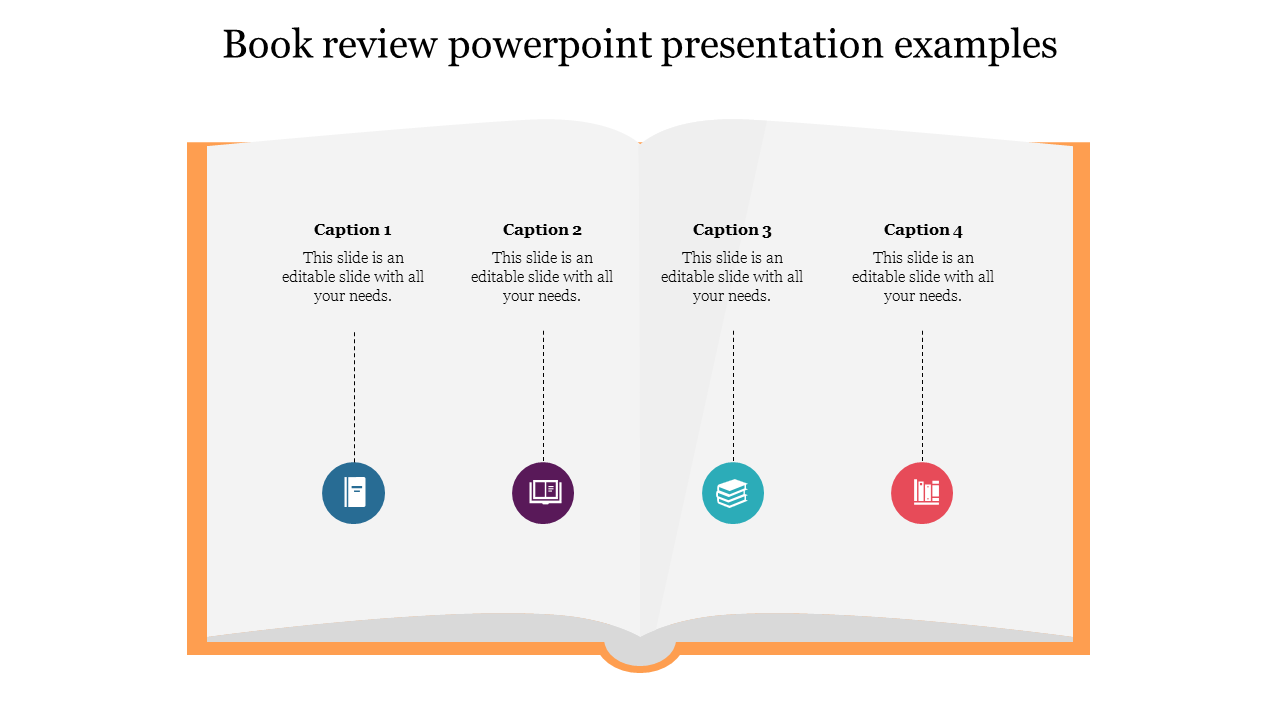 Book Review PowerPoint Presentation Examples With Four Nodes