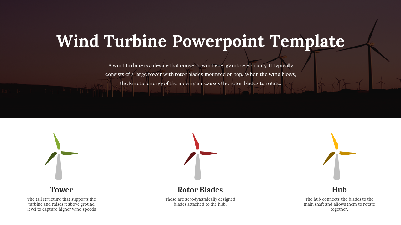 Free - Wind Turbine PowerPoint And Google Slides Template