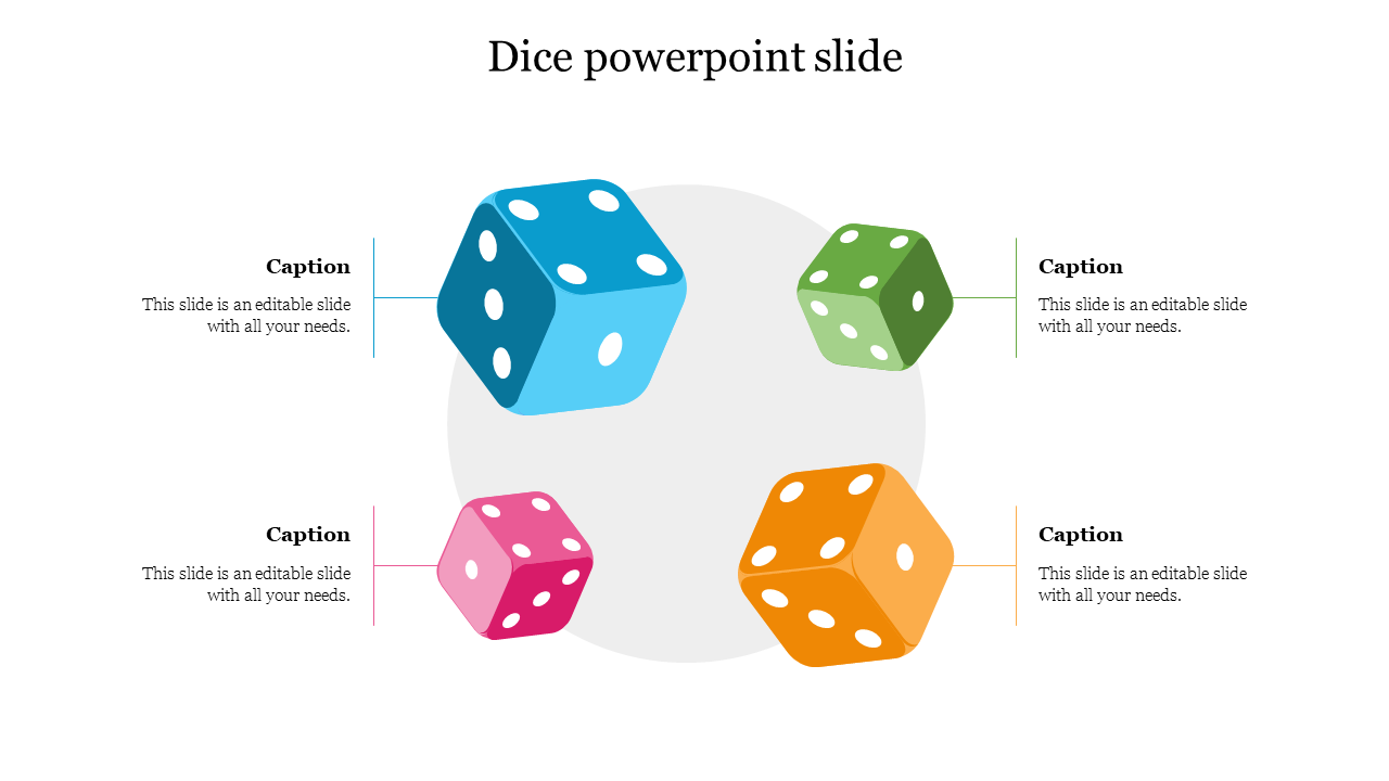 Blank Dice Text  Great PowerPoint ClipArt for Presentations