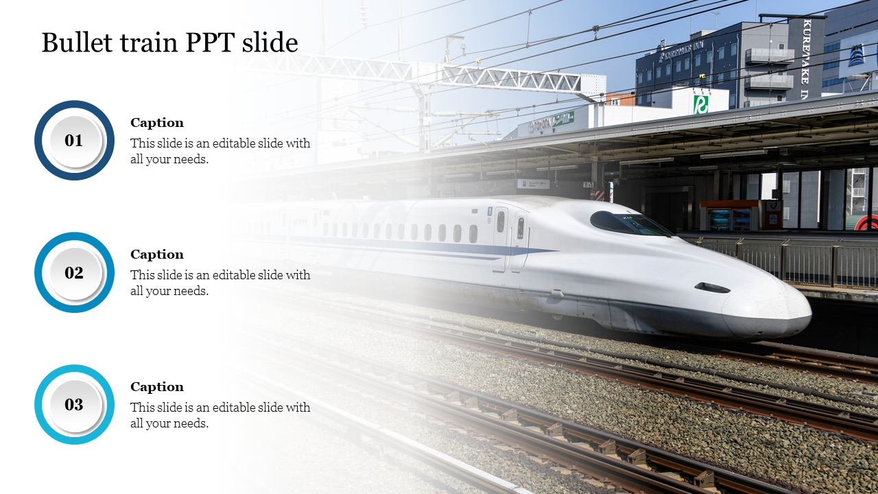 Creative Bullet Train PPT Slide PowerPoint