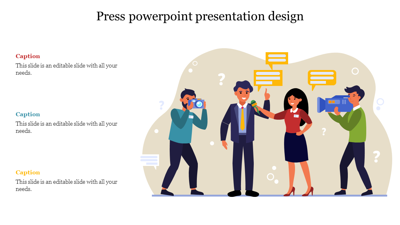 Editable Press PowerPoint Presentation Design