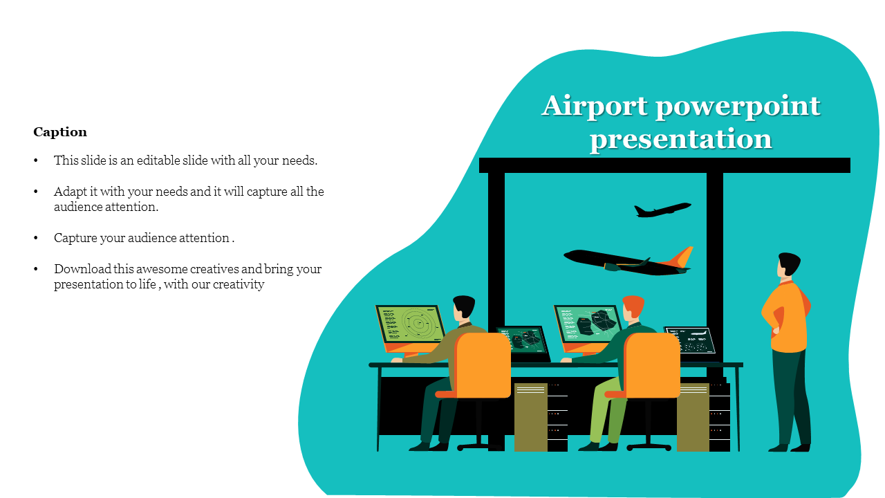 Awesome Airport PowerPoint Presentation Slide Template