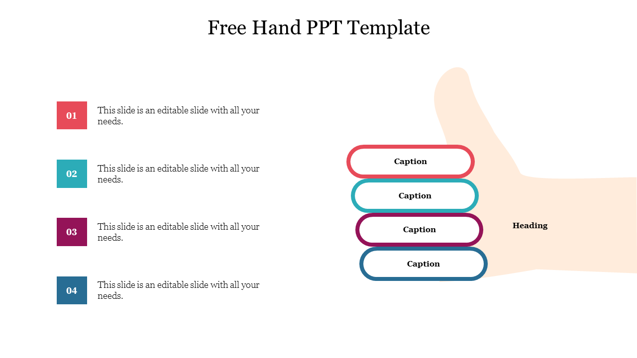 Free - Free Hand PPT Template For Presentation