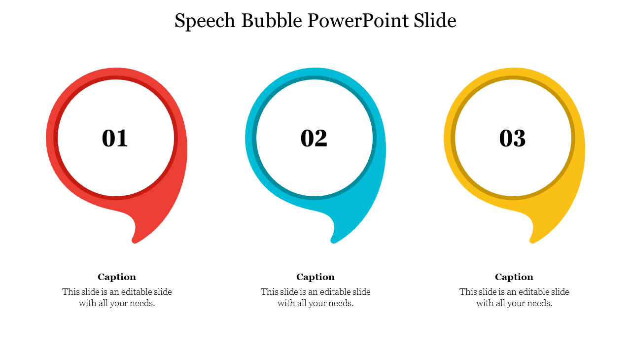 Editable Speech Bubble PowerPoint Slide Presentation