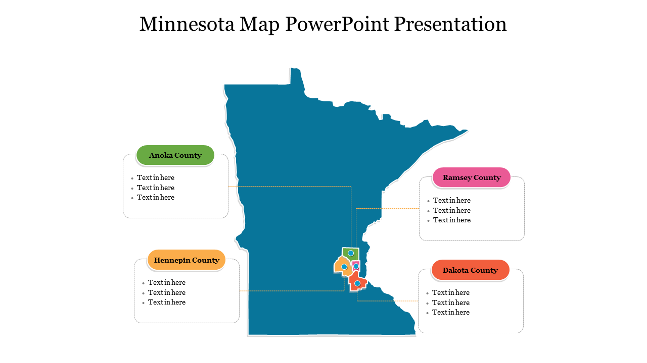 Best Minnesota Map PowerPoint Presentation