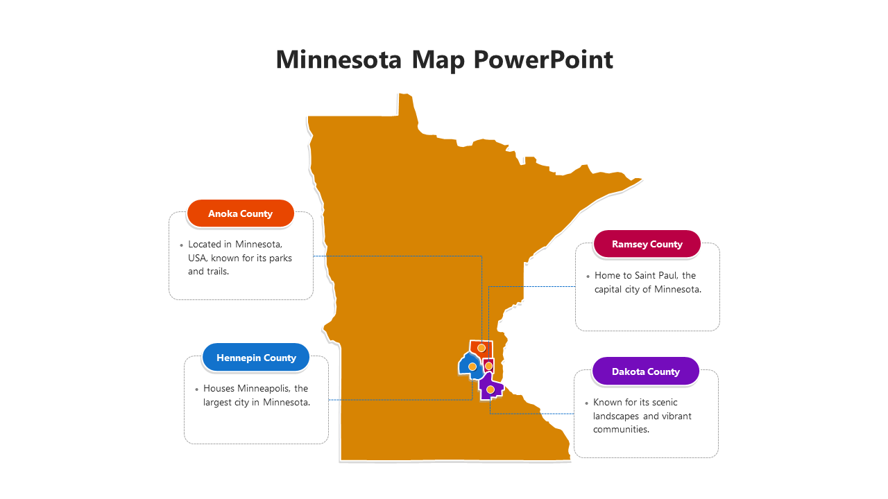 Get Our Minnesota Map PowerPoint And Google Slides