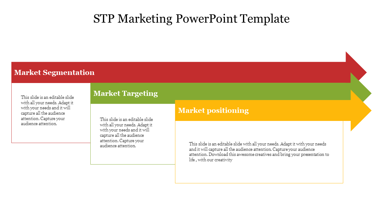 Editable STP Marketing PowerPoint Template