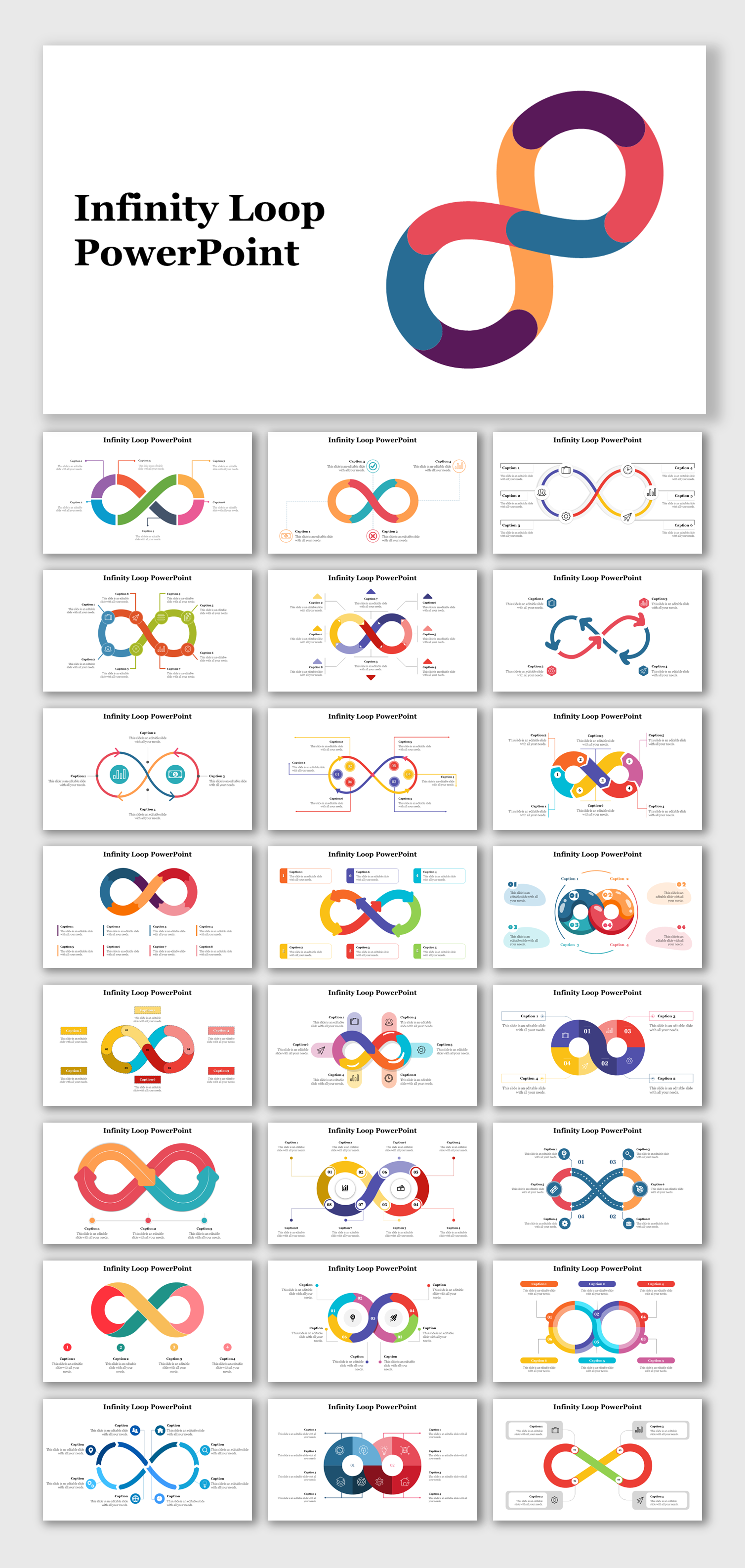 Editable Infinity Loop PowerPoint And Google Slides Themes