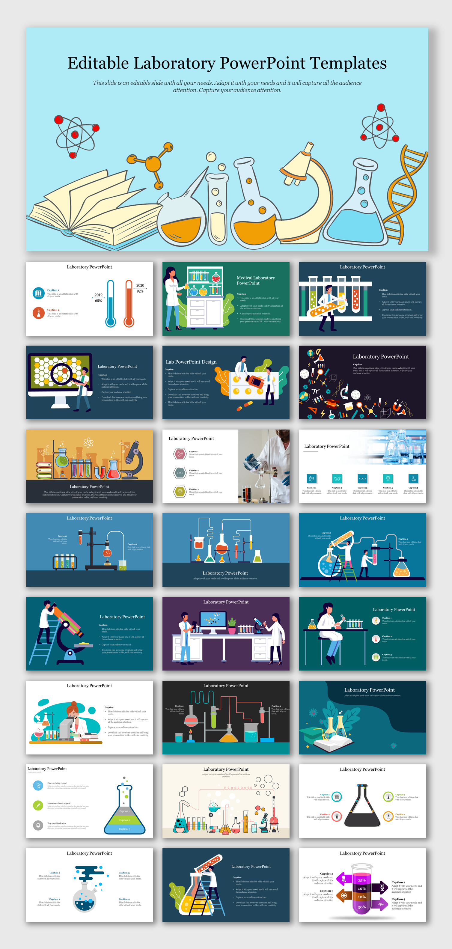 Editable Laboratory PowerPoint And Google Slides Templates