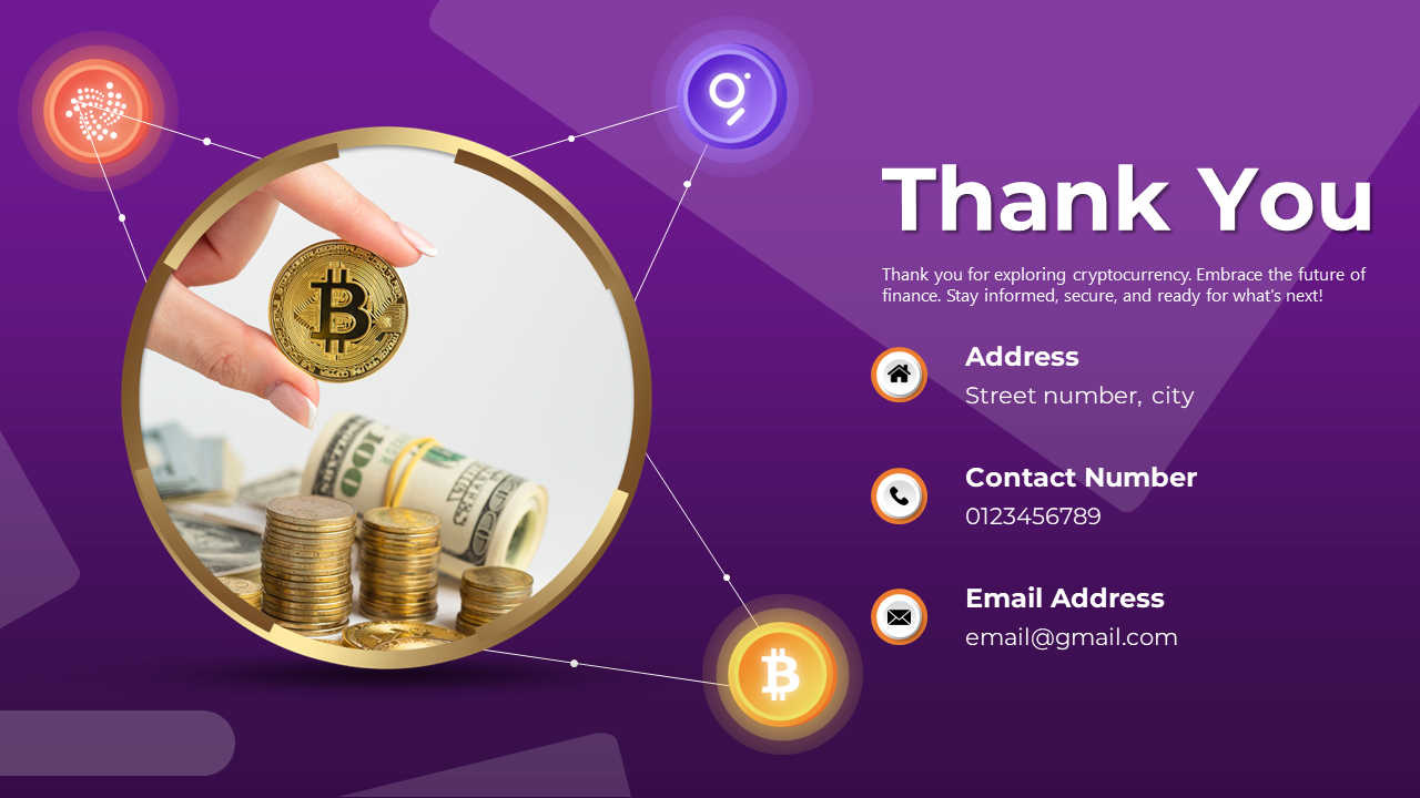 Best Thank You PPT And Google Slides For Cryptocurrency 
