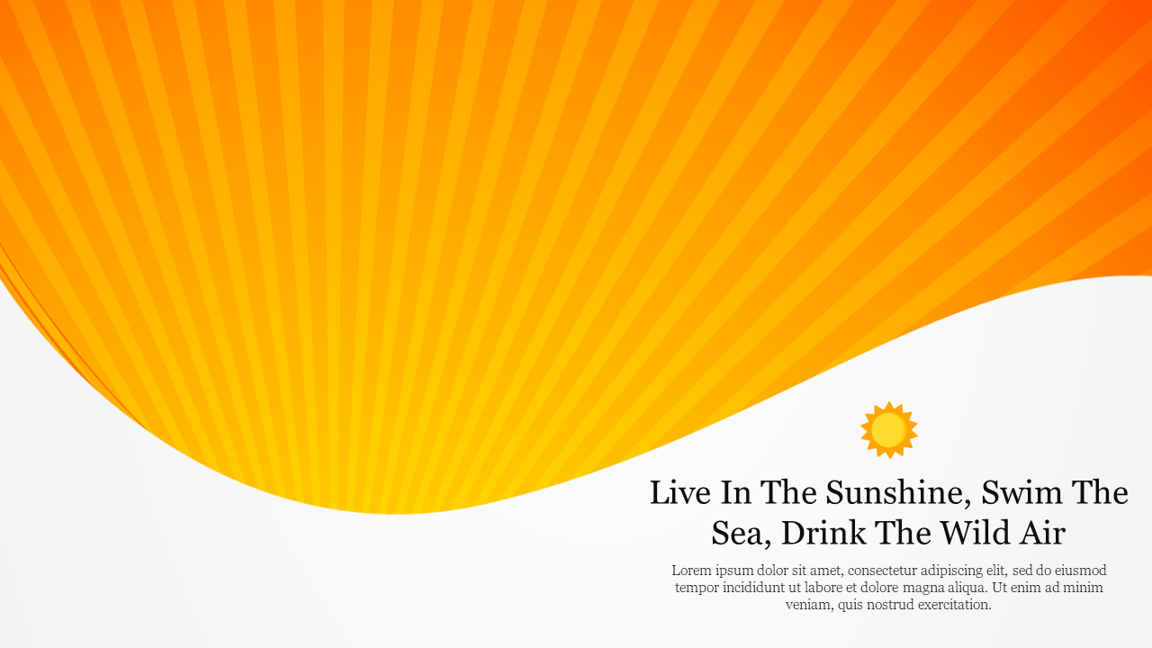 Best Sun Background For PowerPoint Presentation Slide 