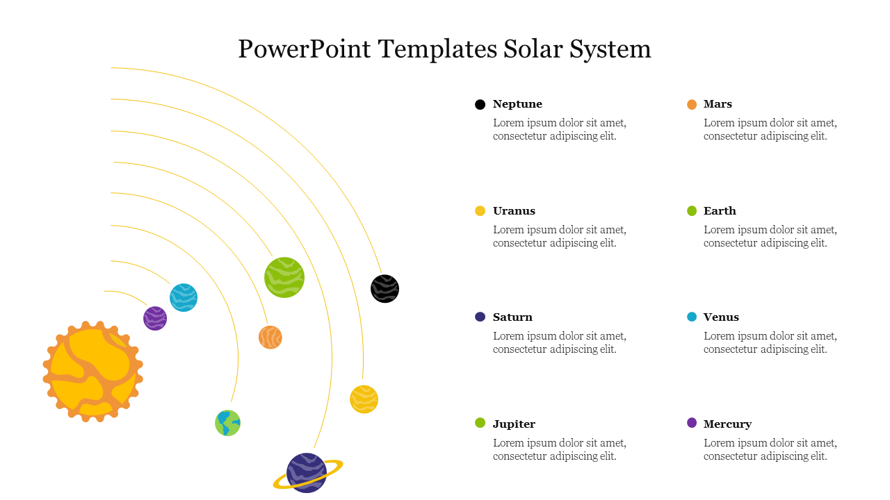Free PowerPoint Templates Solar System