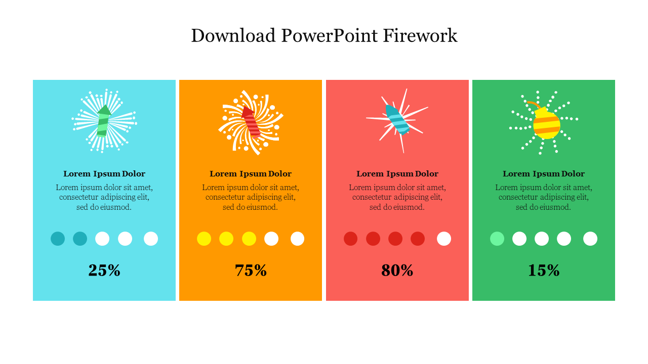 Download PowerPoint Firework Presentation Template Slide 