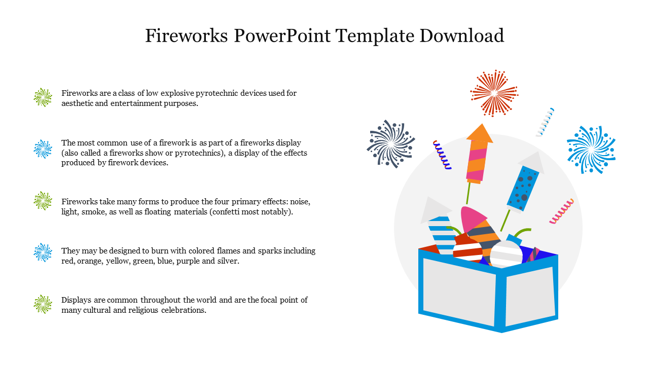 Fireworks PowerPoint Template Free Download