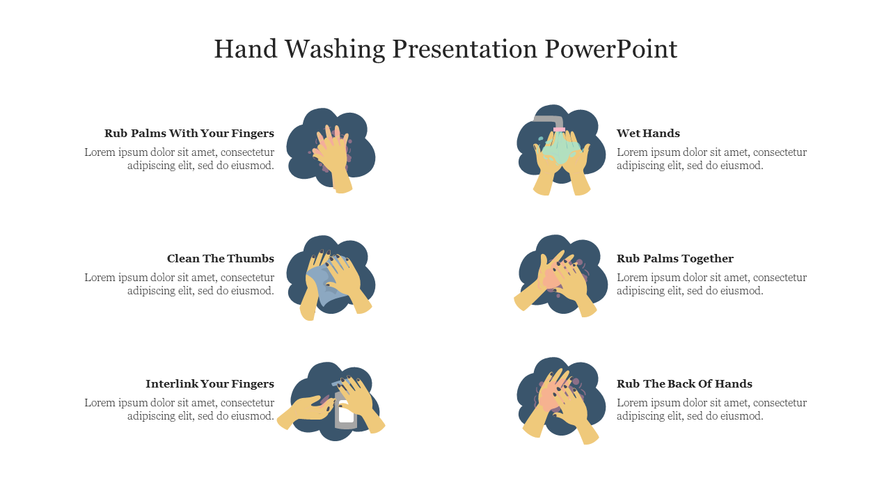 Amazing Hand Washing Presentation PowerPoint Template 