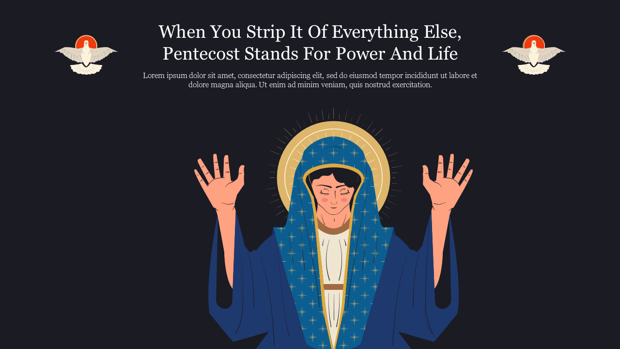 Creative Pentecost Background PowerPoint Template Slide 