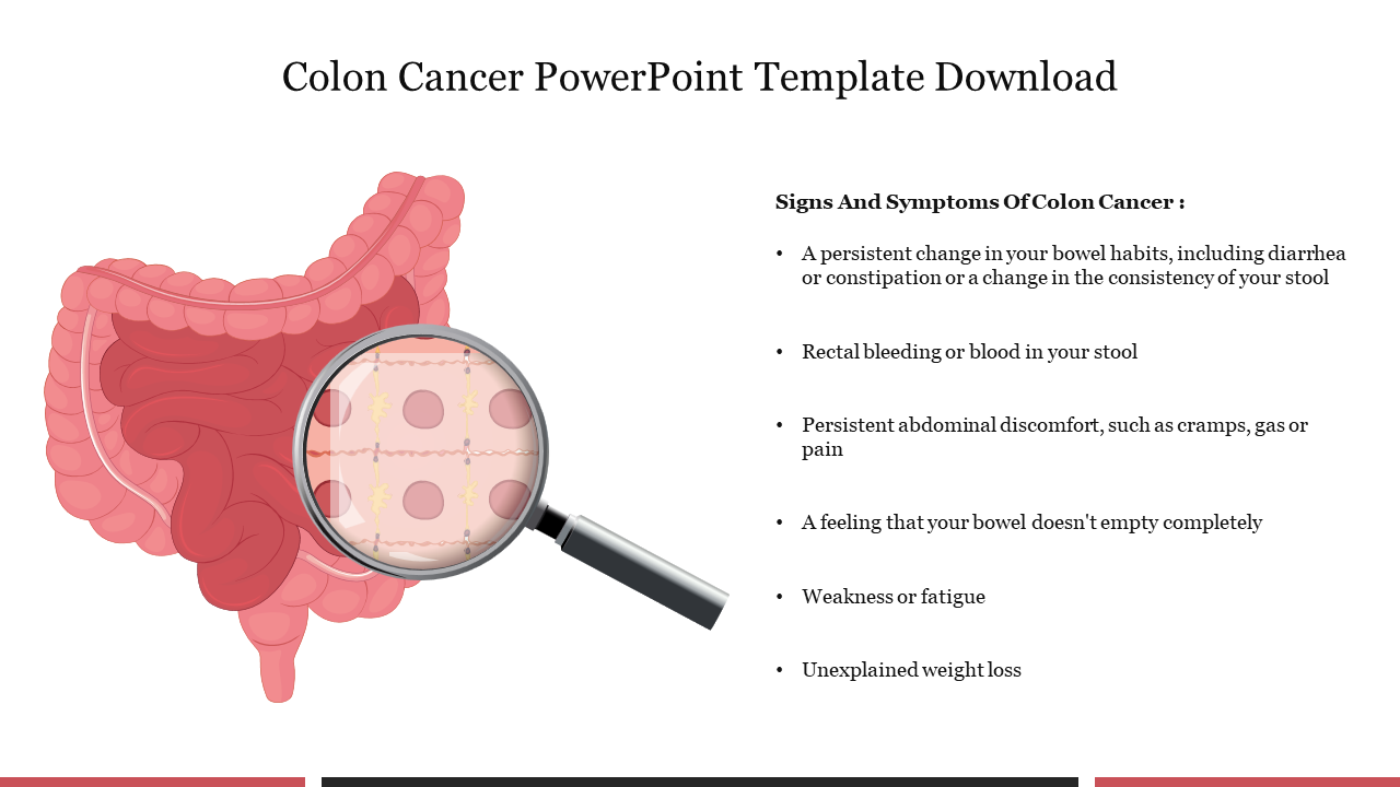 Colon Cancer PowerPoint Template Free Download