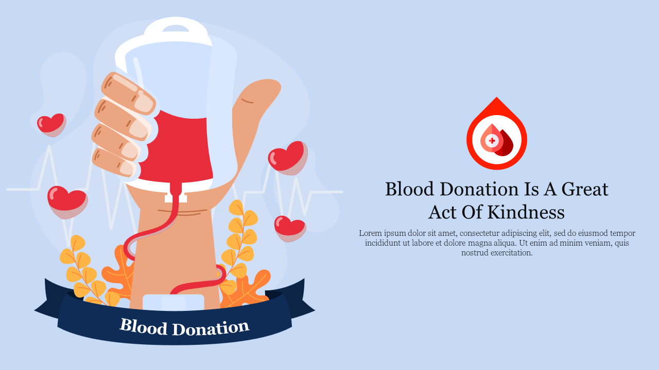 Free - Effective Blood Donation PPT Template Download Presentation
