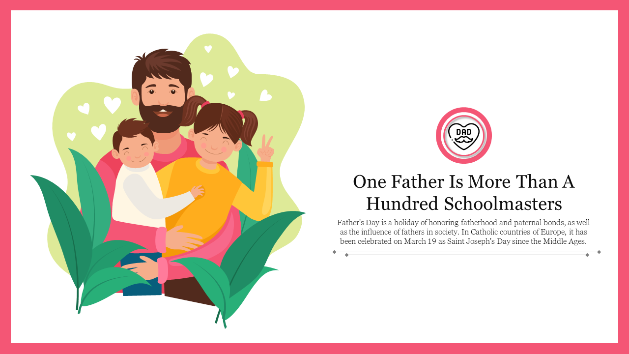 Free - Amazing Fathers Day PPT Download Presentation Slide