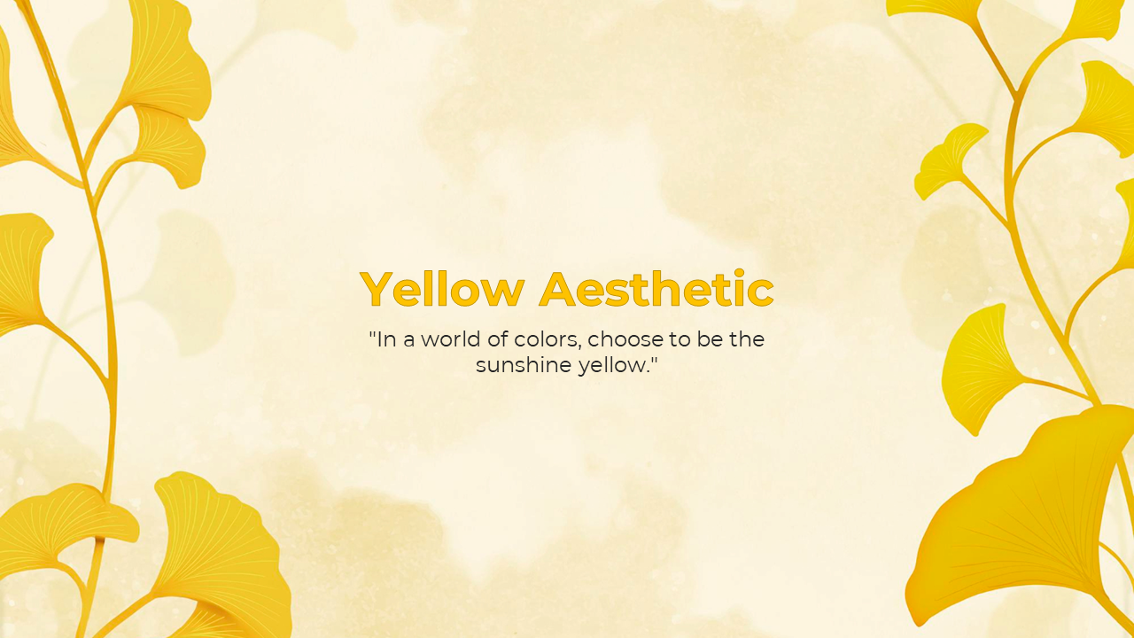 Attractive Yellow Aesthetic Background PPT And Google Slides