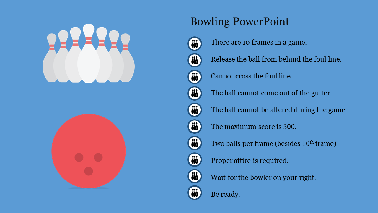 Creative Bowling PowerPoint Presentation Template 