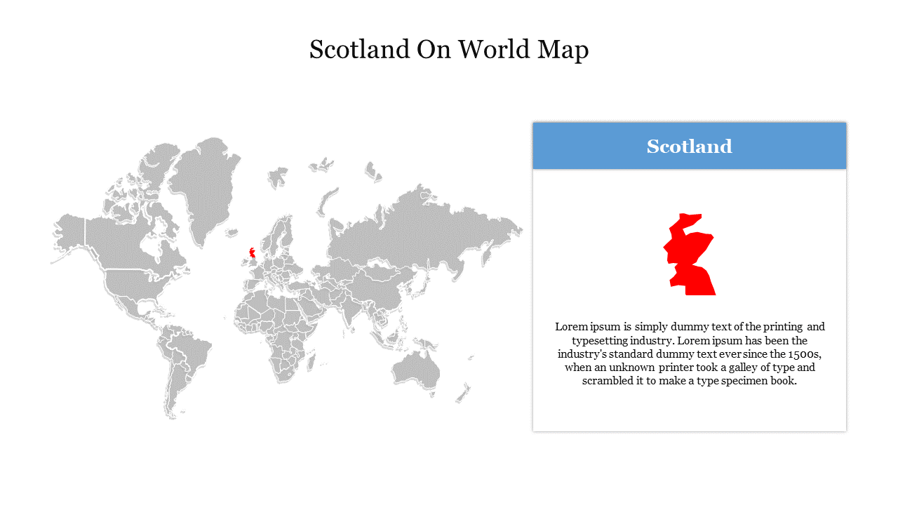 Effective Scotland On World Map Presentation Slide 
