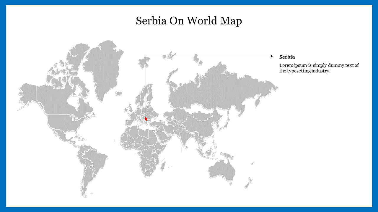 Serbia On World Map